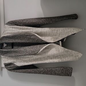 Guess Women's Black and Gray Open Front Cardigan